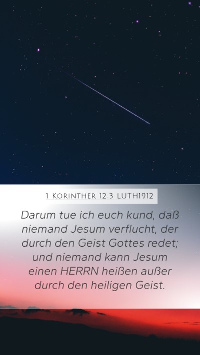 1 Korinther 12:3 LUTH1912 Bible Verse Image