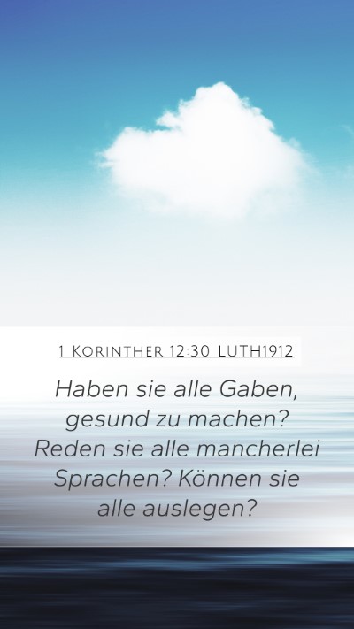 1 Korinther 12:30 LUTH1912 Bible Verse Image