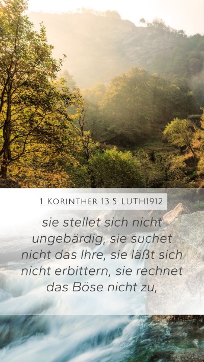 1 Korinther 13:5 LUTH1912 Bible Verse Image