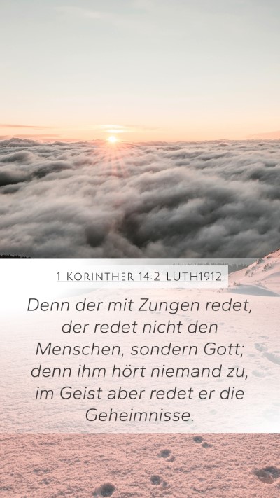 1 Korinther 14:2 LUTH1912 Bible Verse Image