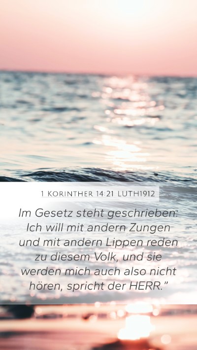 1 Korinther 14:21 LUTH1912 Bible Verse Image