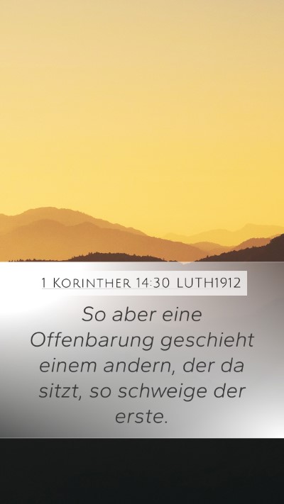 1 Korinther 14:30 LUTH1912 Bible Verse Image