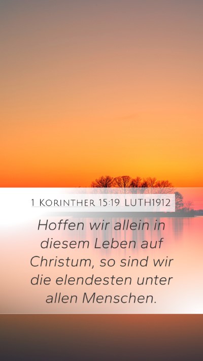 1 Korinther 15:19 LUTH1912 Bible Verse Image