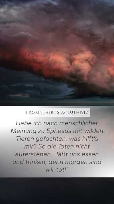1 Korinther 15:32 LUTH1912 Bible Verse Image