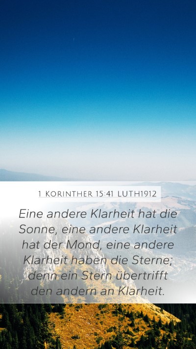 1 Korinther 15:41 LUTH1912 Bible Verse Image