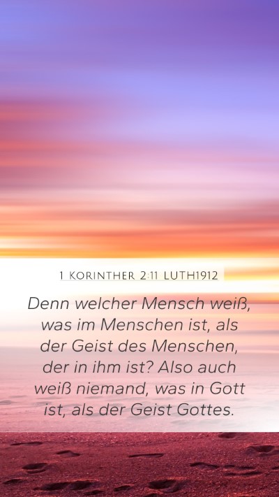 1 Korinther 2:11 LUTH1912 Bible Verse Image