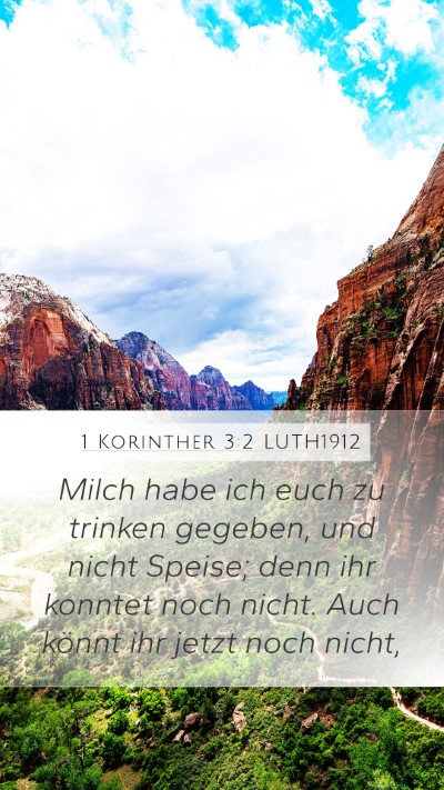 1 Korinther 3:2 LUTH1912 Bible Verse Image