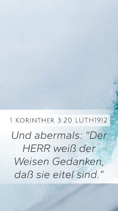 1 Korinther 3:20 LUTH1912 Bible Verse Image
