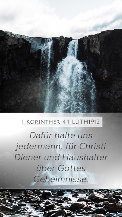 1 Korinther 4:1 LUTH1912 Bible Verse Image