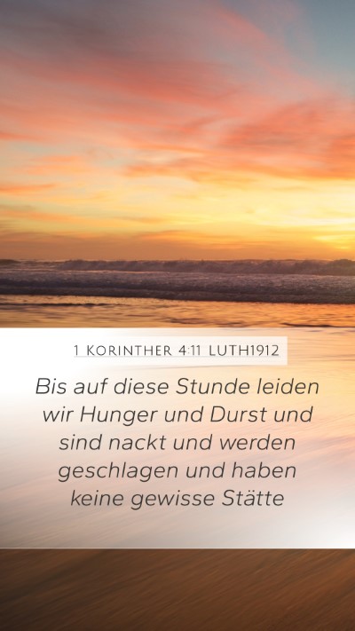 1 Korinther 4:11 LUTH1912 Bible Verse Image