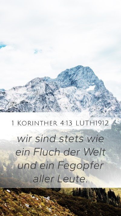 1 Korinther 4:13 LUTH1912 Bible Verse Image