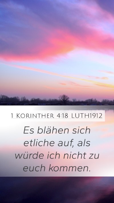 1 Korinther 4:18 LUTH1912 Bible Verse Image