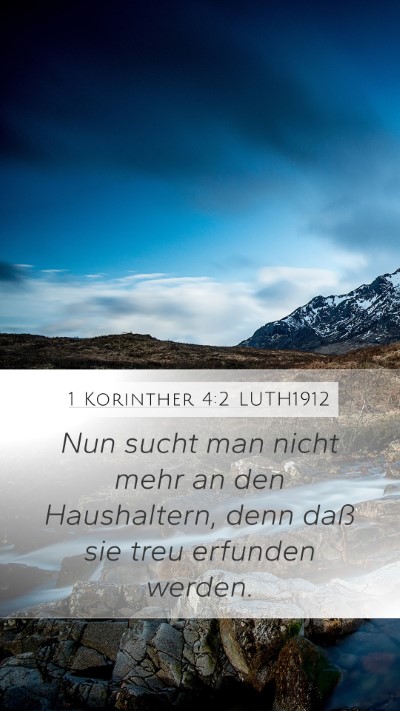 1 Korinther 4:2 LUTH1912 Bible Verse Image