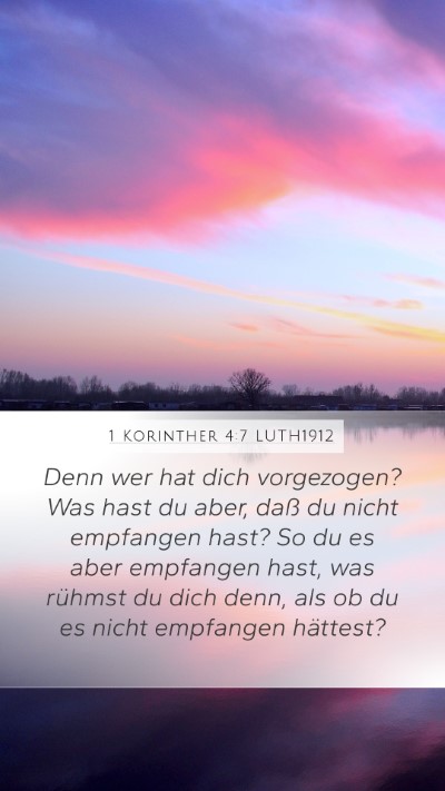 1 Korinther 4:7 LUTH1912 Bible Verse Image