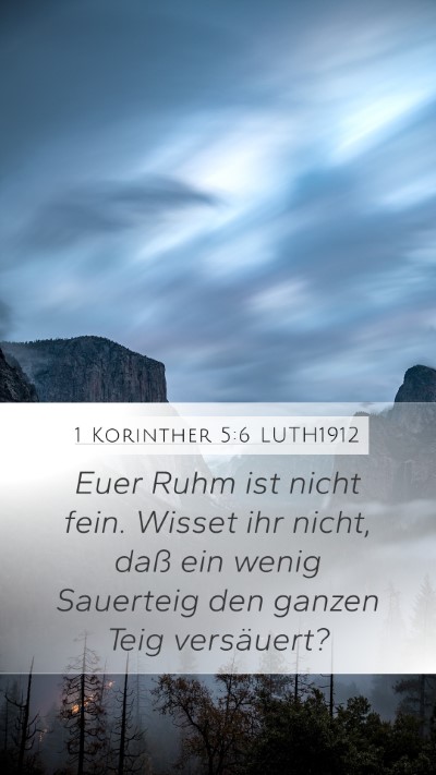 1 Korinther 5:6 LUTH1912 Bible Verse Image