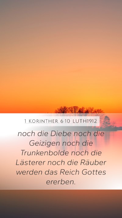 1 Korinther 6:10 LUTH1912 Bible Verse Image