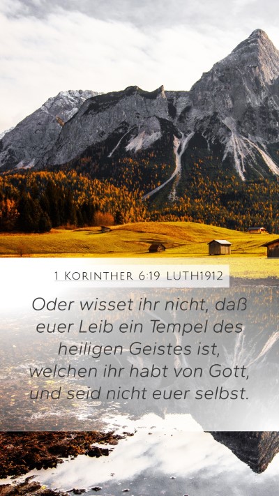 1 Korinther 6:19 LUTH1912 Bible Verse Image