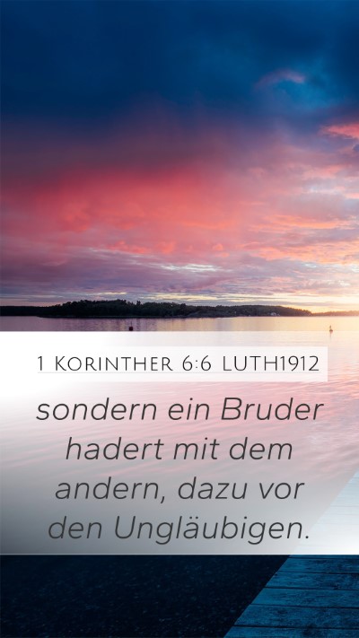 1 Korinther 6:6 LUTH1912 Bible Verse Image