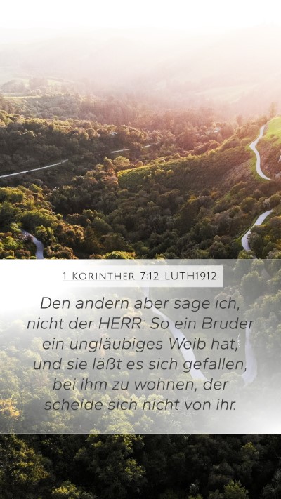 1 Korinther 7:12 LUTH1912 Bible Verse Image