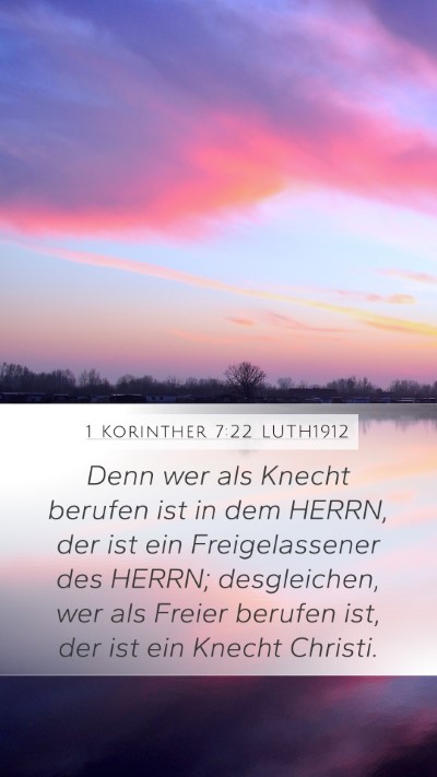 1 Korinther 7:22 LUTH1912 Bible Verse Image