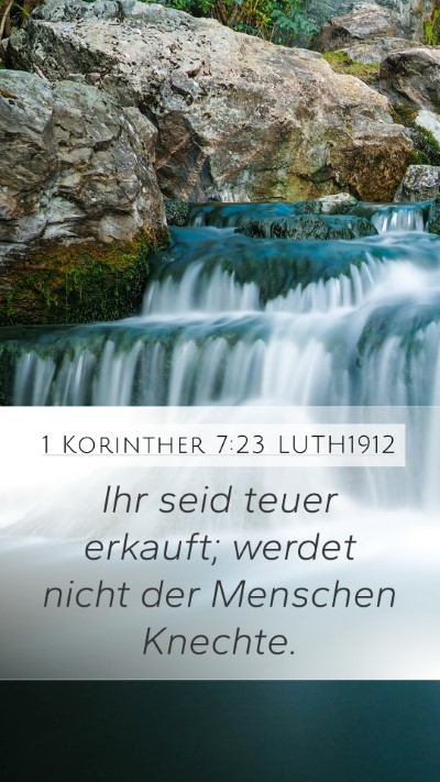 1 Korinther 7:23 LUTH1912 Bible Verse Image