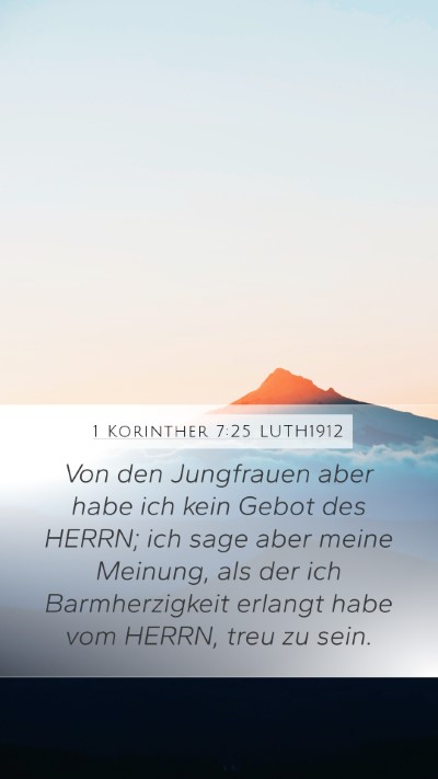 1 Korinther 7:25 LUTH1912 Bible Verse Image