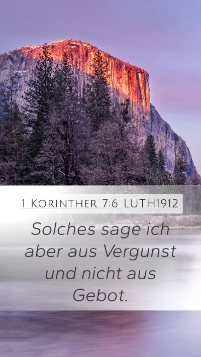 1 Korinther 7:6 LUTH1912 Bible Verse Image