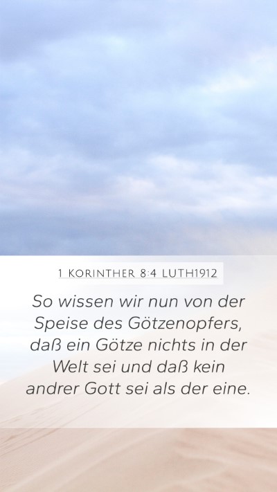 1 Korinther 8:4 LUTH1912 Bible Verse Image