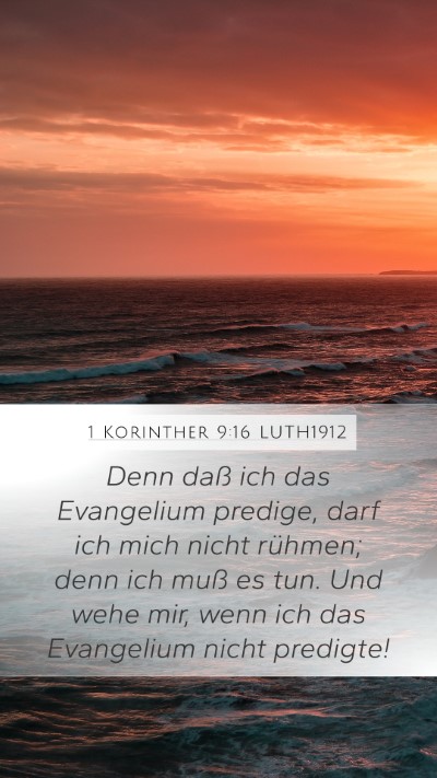 1 Korinther 9:16 LUTH1912 Bible Verse Image