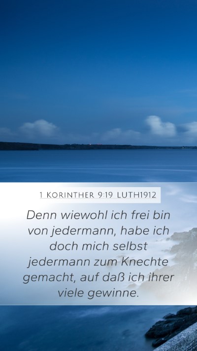 1 Korinther 9:19 LUTH1912 Bible Verse Image