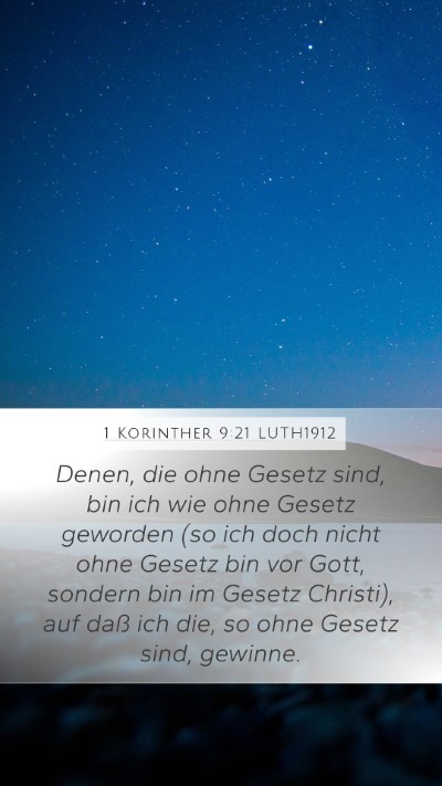 1 Korinther 9:21 LUTH1912 Bible Verse Image