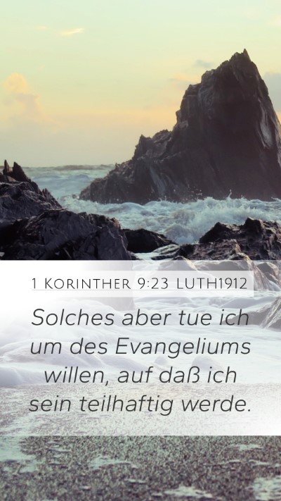 1 Korinther 9:23 LUTH1912 Bible Verse Image
