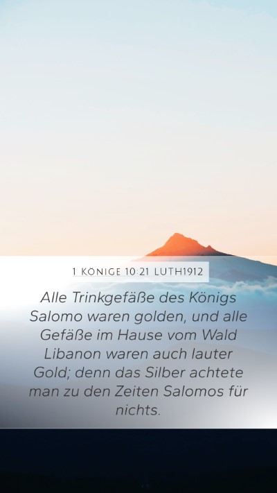 1 Könige 10:21 LUTH1912 Bible Verse Image