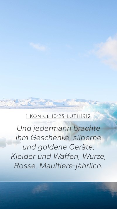 1 Könige 10:25 LUTH1912 Bible Verse Image