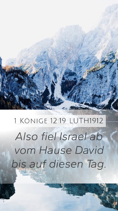 1 Könige 12:19 LUTH1912 Bible Verse Image