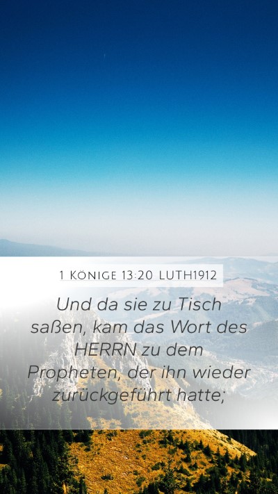 1 Könige 13:20 LUTH1912 Bible Verse Image