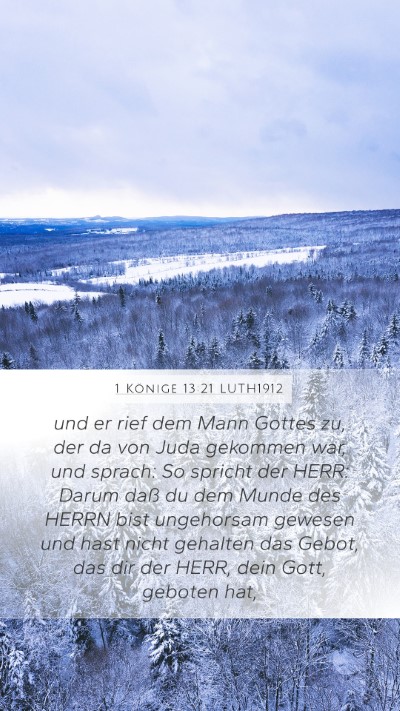 1 Könige 13:21 LUTH1912 Bible Verse Image