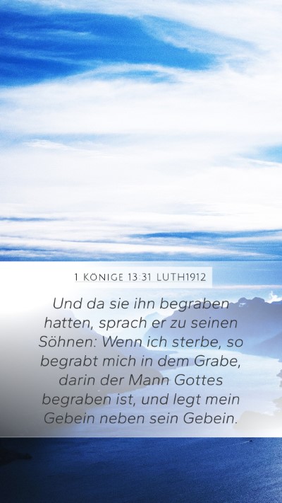 1 Könige 13:31 LUTH1912 Bible Verse Image