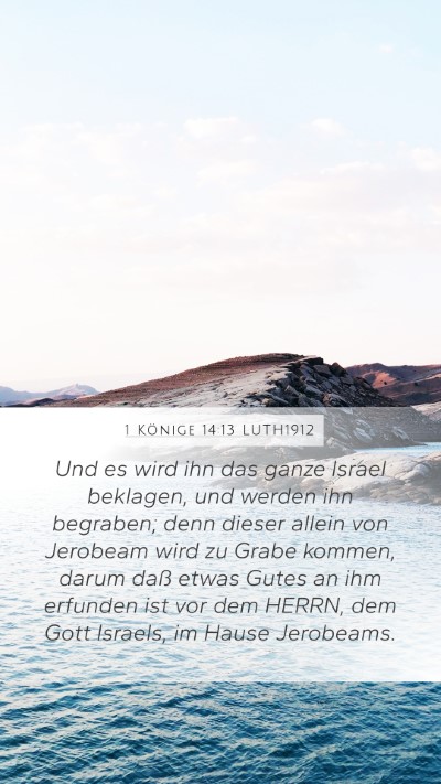 1 Könige 14:13 LUTH1912 Bible Verse Image