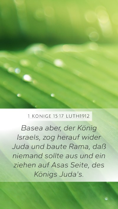 1 Könige 15:17 LUTH1912 Bible Verse Image