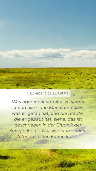 1 Könige 15:23 LUTH1912 Bible Verse Image