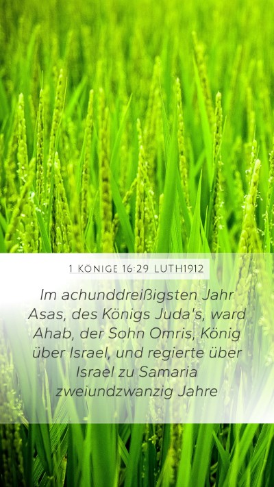 1 Könige 16:29 LUTH1912 Bible Verse Image