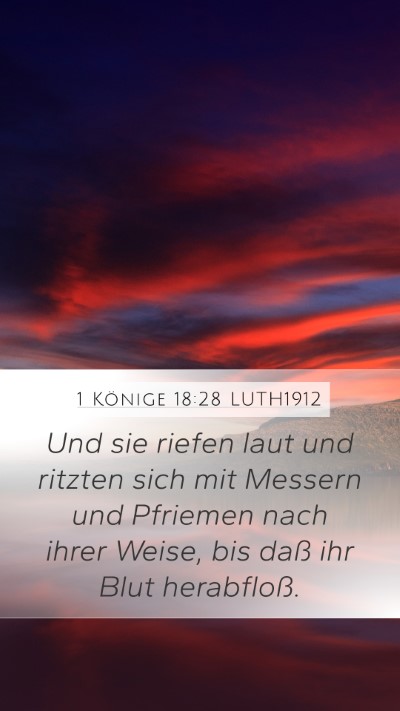 1 Könige 18:28 LUTH1912 Bible Verse Image