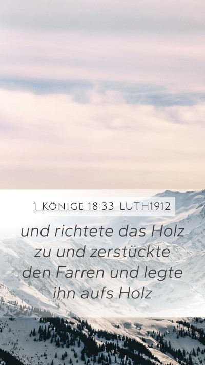 1 Könige 18:33 LUTH1912 Bible Verse Image