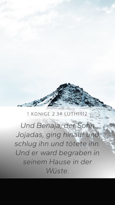 1 Könige 2:34 LUTH1912 Bible Verse Image
