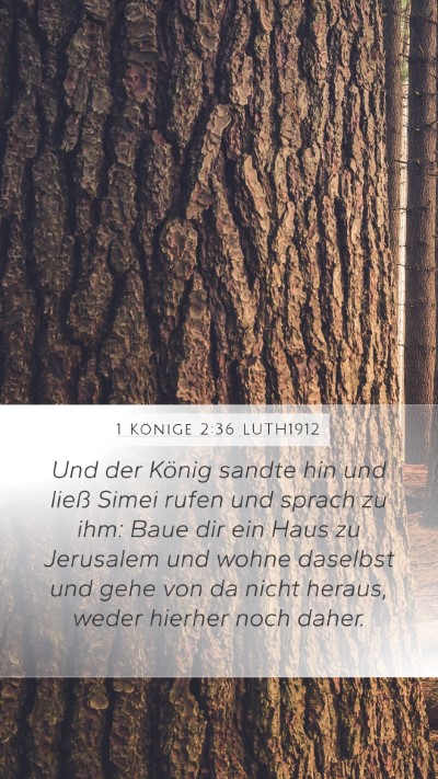 1 Könige 2:36 LUTH1912 Bible Verse Image
