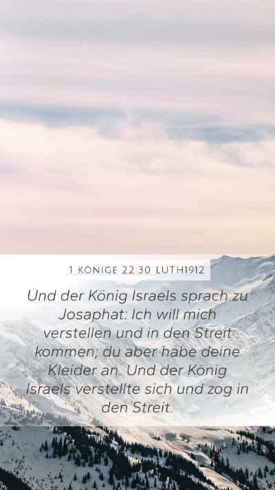 1 Könige 22:30 LUTH1912 Bible Verse Image