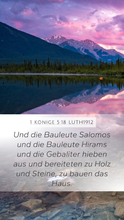 1 Könige 5:18 LUTH1912 Bible Verse Image