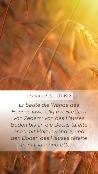 1 Könige 6:15 LUTH1912 Bible Verse Image