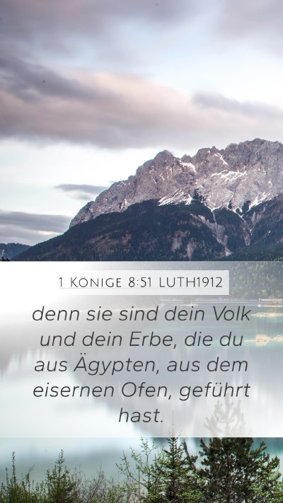 1 Könige 8:51 LUTH1912 Bible Verse Image